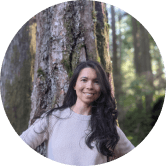 Kristina in a forest
