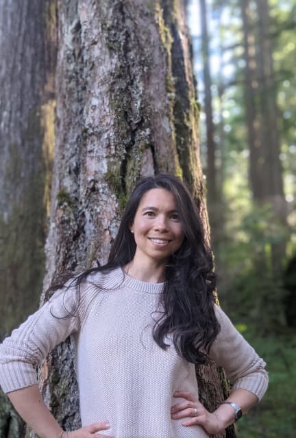 Kristina in a forest