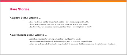 User Stories for Fit Habit app